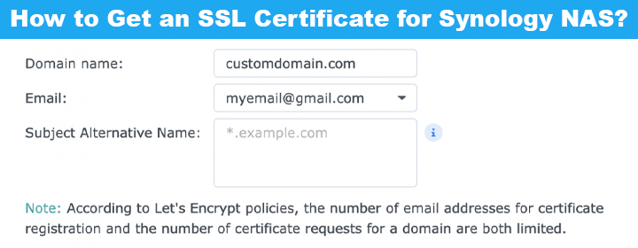 SSL Certificate for Synology NAS